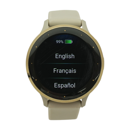 41mm Venu 3S Gold Smartwatch Gray Band Small