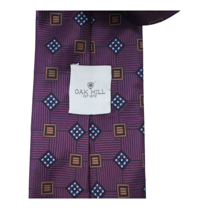 Purple Geometric Neck Tie