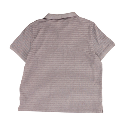 Purple Striped Short Sleeve Polo