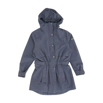 Blue Solid Rain Jacket