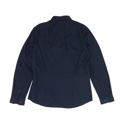 Navy Solid Long Sleeve Button Down