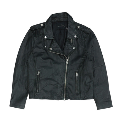 Black Plus Size Solid Jacket