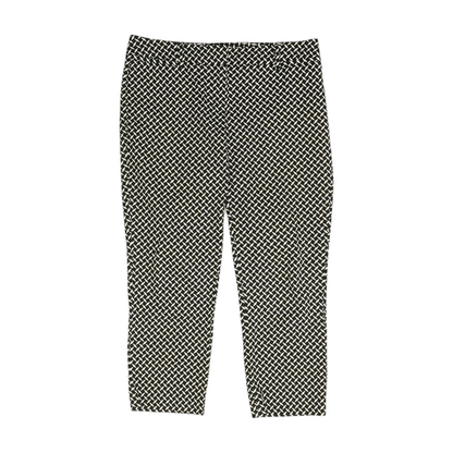 Black Geometric Regular Pants
