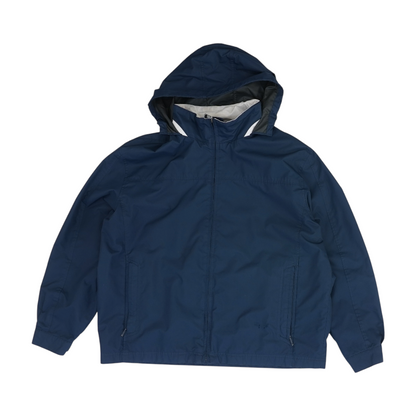 Navy Solid Rain Jacket