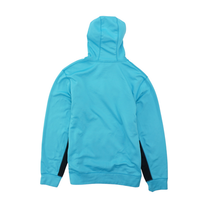 Blue Solid Hoodie Pullover