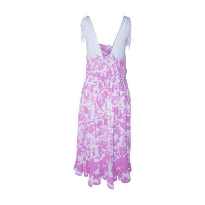 Pink Floral Midi Dress