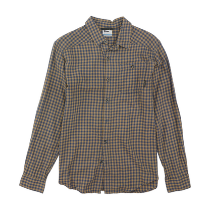 Beige Check Flannel Button Down