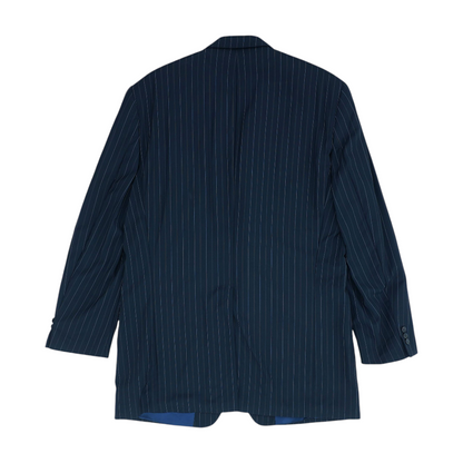 Black Long Striped Suit Jacket
