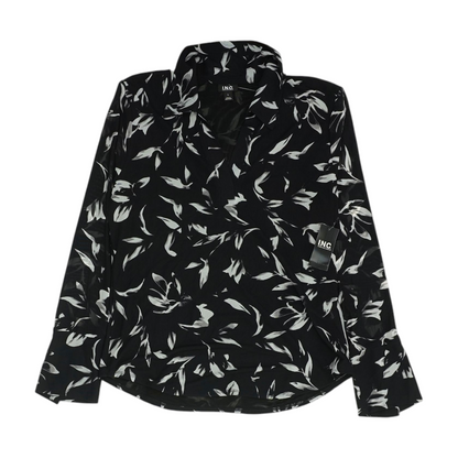 INC International Concepts Black Print Blouse – Image 1