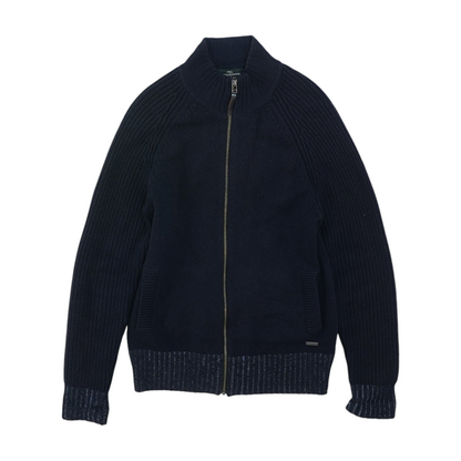 Navy Solid 1/4 Zip Sweater