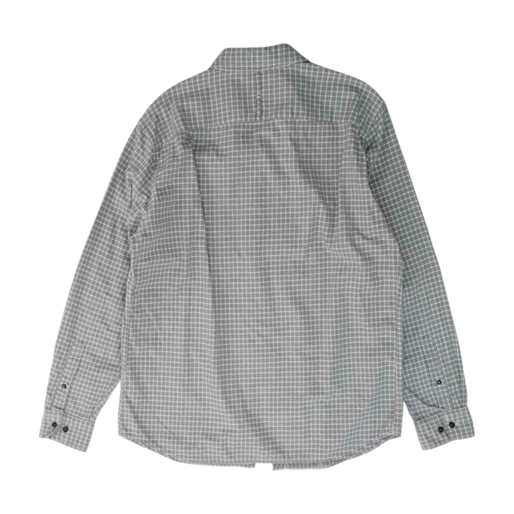 Gray Check Flannel Button Down