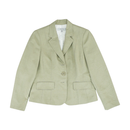 Green Solid Blazer