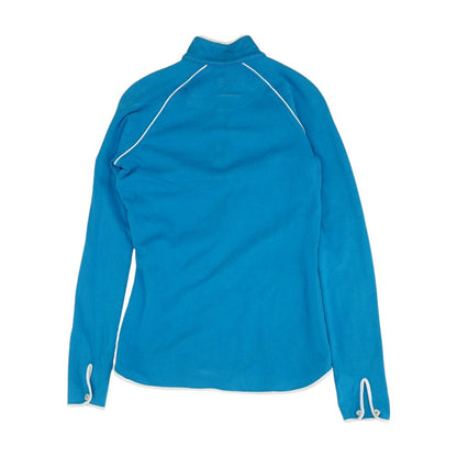 Blue Solid 1/4 Zip Pullover