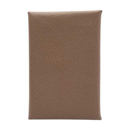 Etoupe Calvi Card Holder in Epsom Calfskin