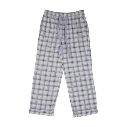 White Plaid Pajama Bottom