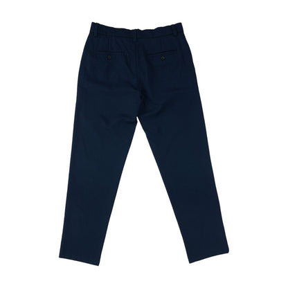 Navy Solid Dress Pants