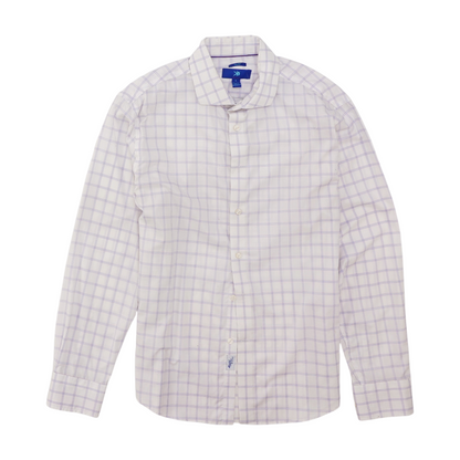 White Check Long Sleeve Button Down
