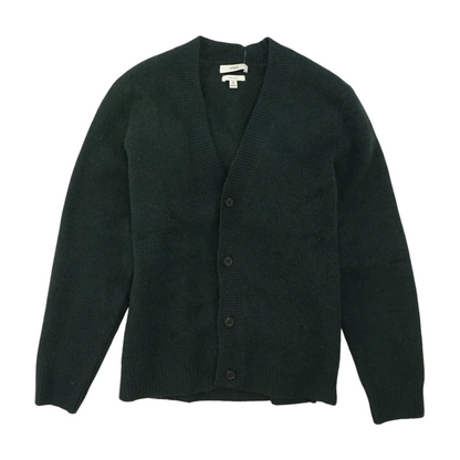 Gray Solid Cardigan Sweater