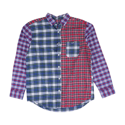 Multi Plaid Flannel Button Down