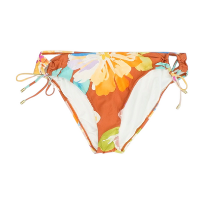 Brown Floral Swim Bottom