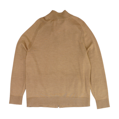 Brown Solid Cardigan Sweater