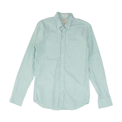 Green Check Long Sleeve Button Down