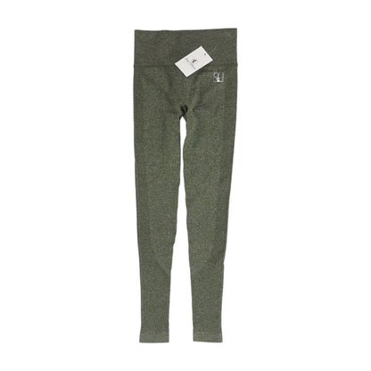 Green Solid Leggings