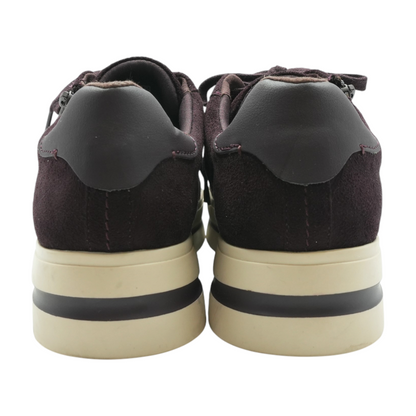 Suede Side Zip Lace Up Low-Top Athletic Shoes