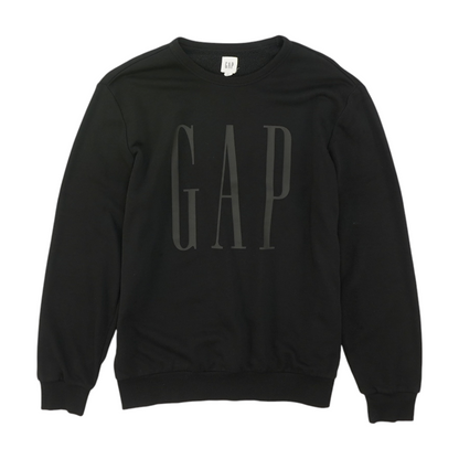 Black Solid Sweatshirt Pullover