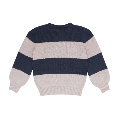 Purple Striped Pullover Sweater