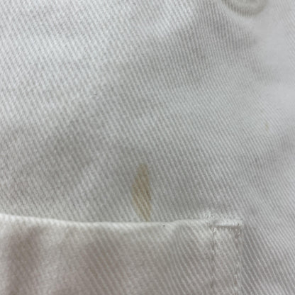 Spring 2021 White Embossed Interlocking CC & Camellia Accent Denim Jacket