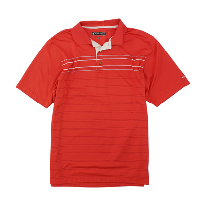 Red Striped Short Sleeve Polo