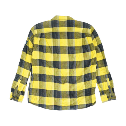 Yellow Check Flannel Button Down