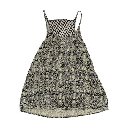 Beige Animal Print Sleeveless Blouse