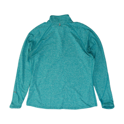 Blue Solid 1/4 Zip Pullover