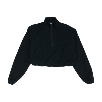 Black Solid 1/4 Zip Pullover