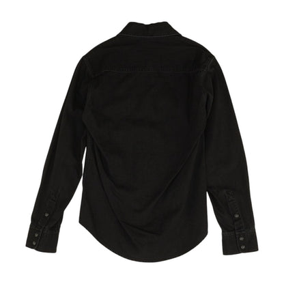 Black Solid Button Down