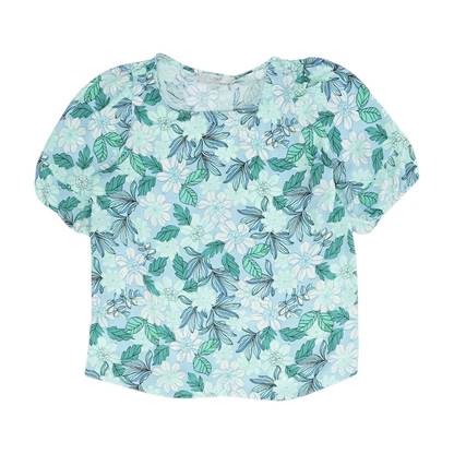 Blue Floral Blouse