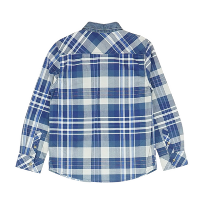 Blue Plaid Long Sleeve Button Down