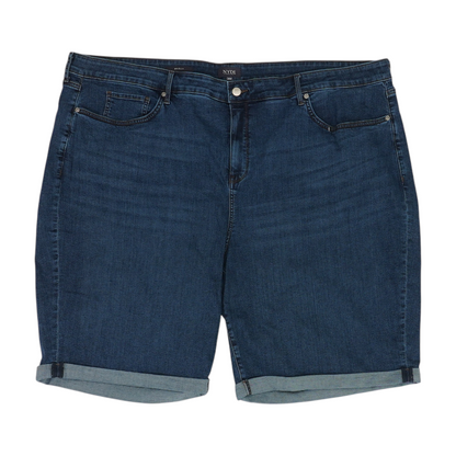 Blue Plus Solid Denim Shorts