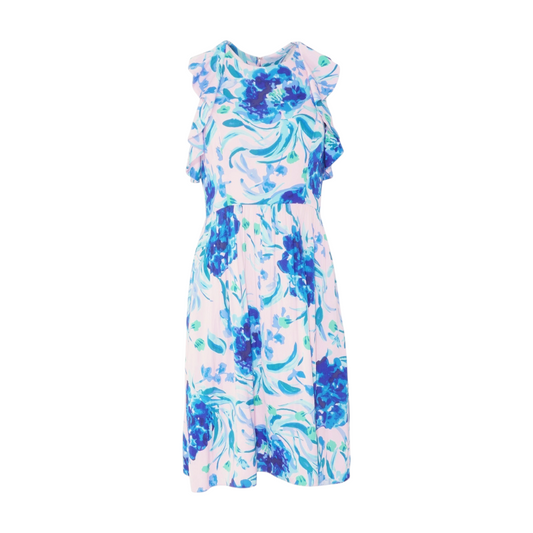 Pink Abstract Midi Dress
