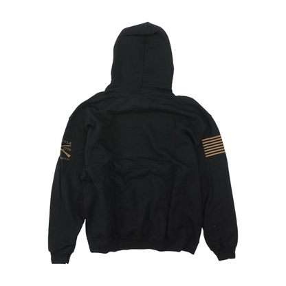 Black Solid Hoodie Pullover
