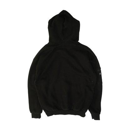 Black Solid Hoodie Pullover