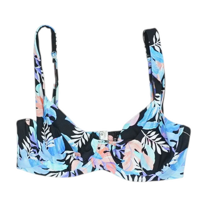 Black Graphic Swim Top