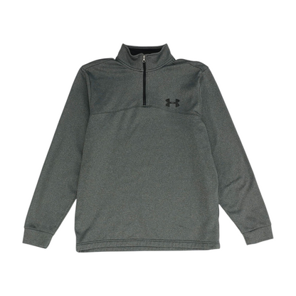 Gray Solid 1/4 Zip Pullover