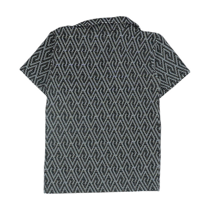 Brown Abstract Short Sleeve Polo