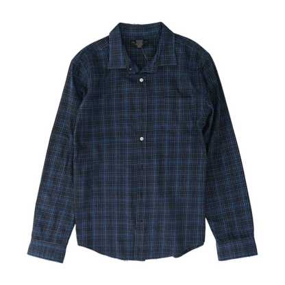 Blue Plaid Flannel Button Down