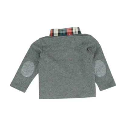 Gray Long Sleeve Polo