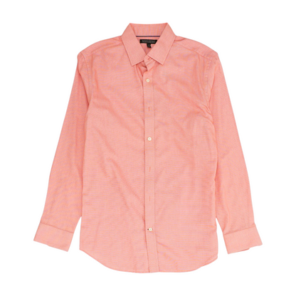 Coral Solid Long Sleeve Button Down