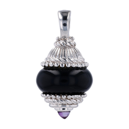 Sterling Silver Onyx Charm